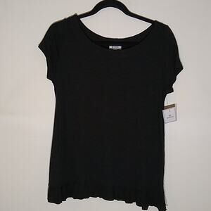 NWT Susina black bell sleeve knit shirt. Size XS